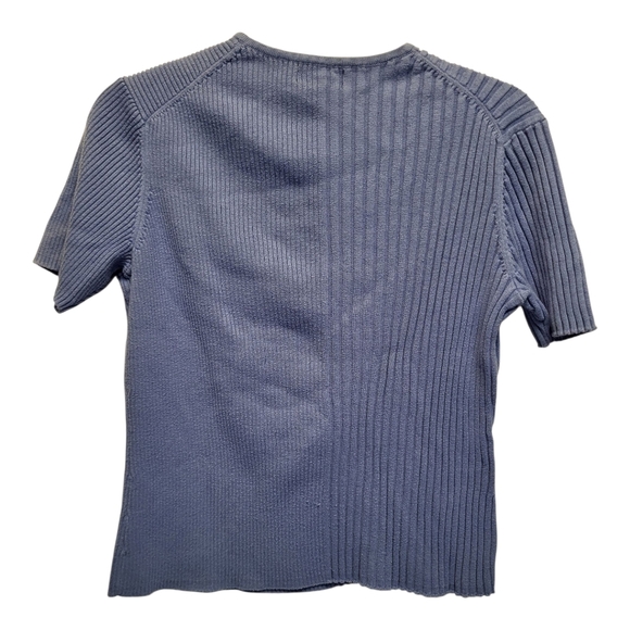 Oliver Perry Blue Crew Neck Ribbed Lightweight Sweater - Size L - Picture 2 of 3